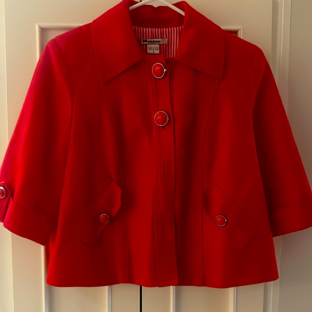 NycArd Crop jacket Red sz 8